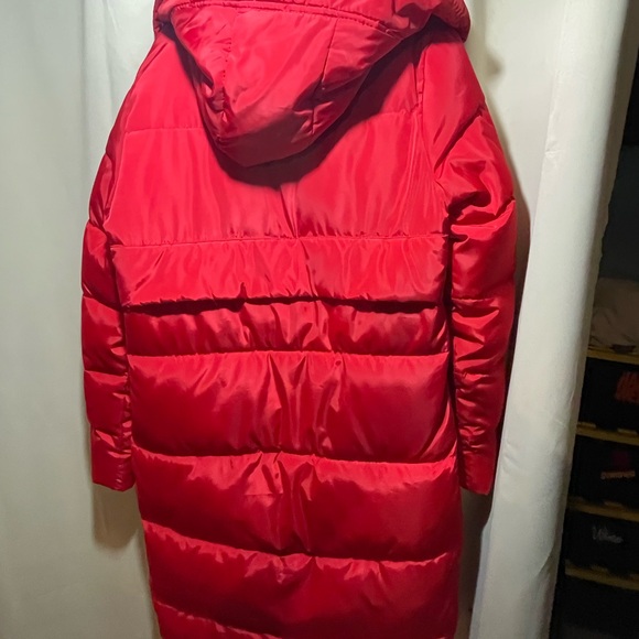 Red Puffer Jacket with Hood - Picture 5 of 7